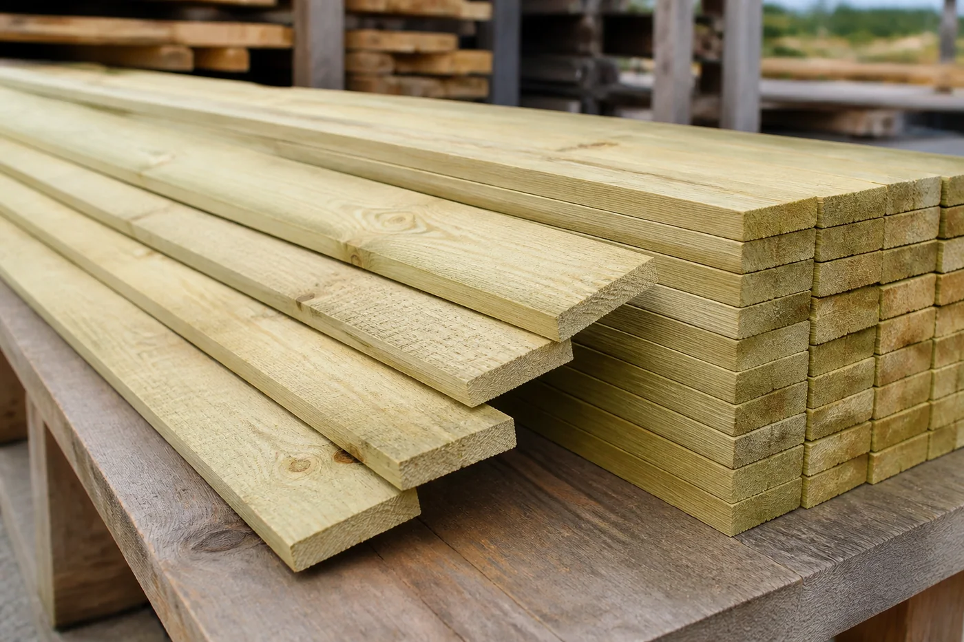 H3.2 Fence Paling photographed in a timber merchant yard